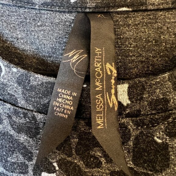 Melissa McCarthy x Seven7‎ Long Sleeve Black Leopard Jersey Tunic Top XL (READ) - Picture 3 of 10